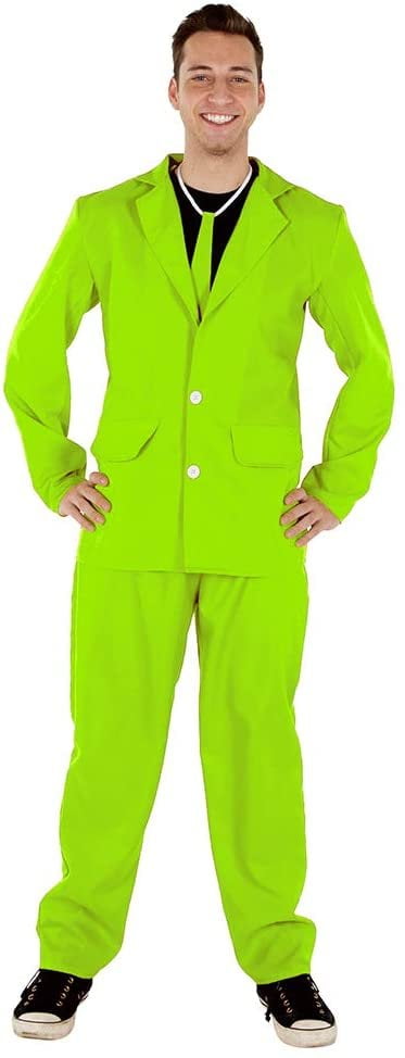 Adult Neon Yellow 3 Piece Suit - Extra Large