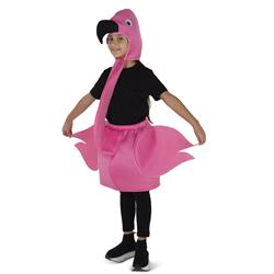 Picture of Dress Up America 1005-S Kids Flamingo Skirt Costume with Attached Hood, Small