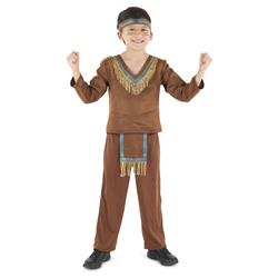 1033-S Indian Boy Shirt Pants & Headpiece, Small