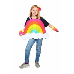 Picture of Dress Up America 1053-M-L Girls Rainbow Costume - Medium & Large