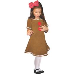 Picture of Dress Up America 1056-M Girls Gingerbread Costume - Medium - Size 8-10