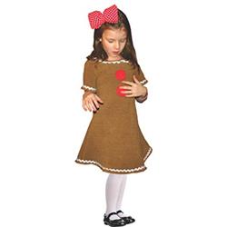 Picture of Dress Up America 1056-T4 Girls Gingerbread Costume - Toddler 4