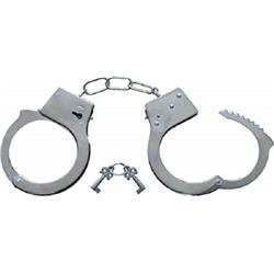Picture of Dress Up America 1123 Metal Hand Cuffs with Keys, Silver
