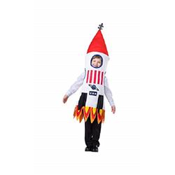 1074-M-L Kids Rocket Ship Costume with Tunic, Multi Color - Medium & Large