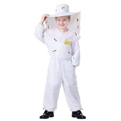 Picture of Dress Up America 1075-L Bee Keeper Jumpsuit Costume & Hat with Attached Veil&#44; White - Large
