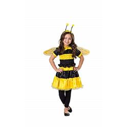 1076-T2 Girl Sweet Bumblebee Top Skirt Wings & Headband Costume, Black & Yellow - Toddler 2 -  Dress Up America