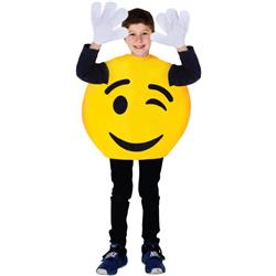 Picture of Dress Up America 1086 Emoji Wink Smiley Kids Costume - One Size
