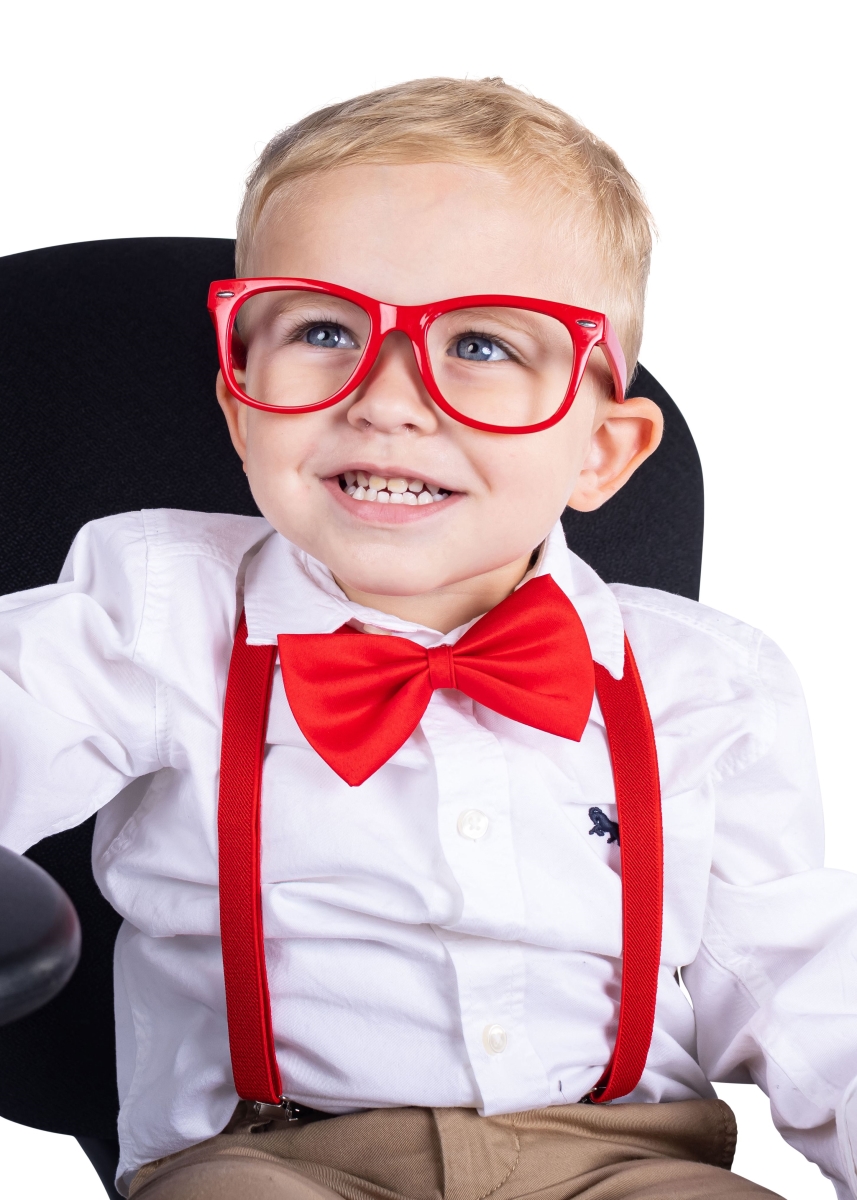 Neon Suspender & Bowtie Set - Pink - Toddler Size - Adjustable