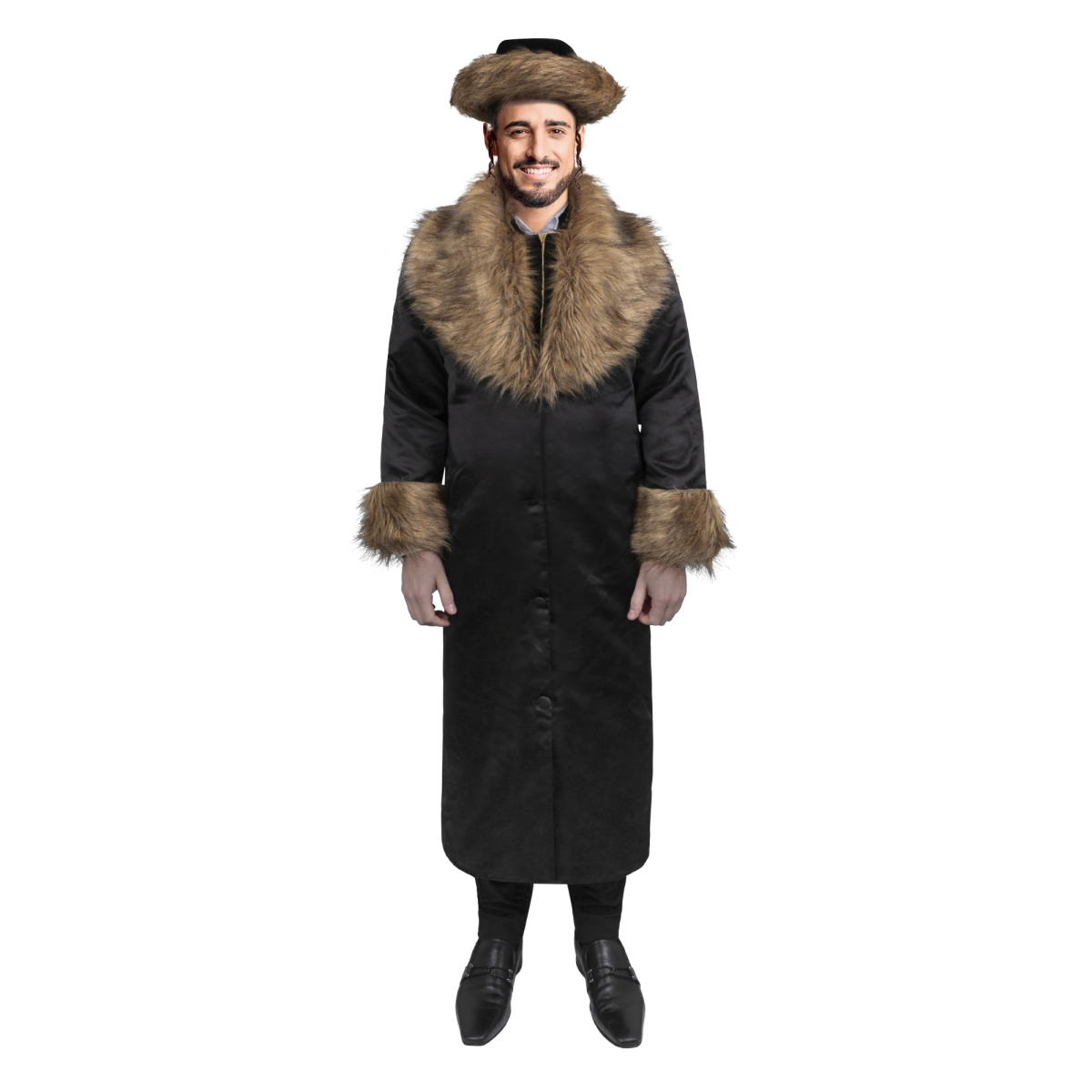 1241-L Adults Rabbi Coat Costume with Fur - Large