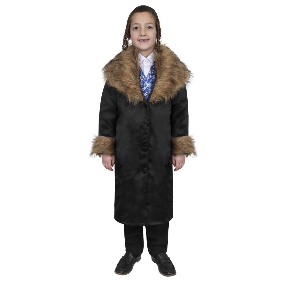 Picture of Dress Up America 1242-T2 Kids Rabbi Coat Costume with Fur - Toddler 2