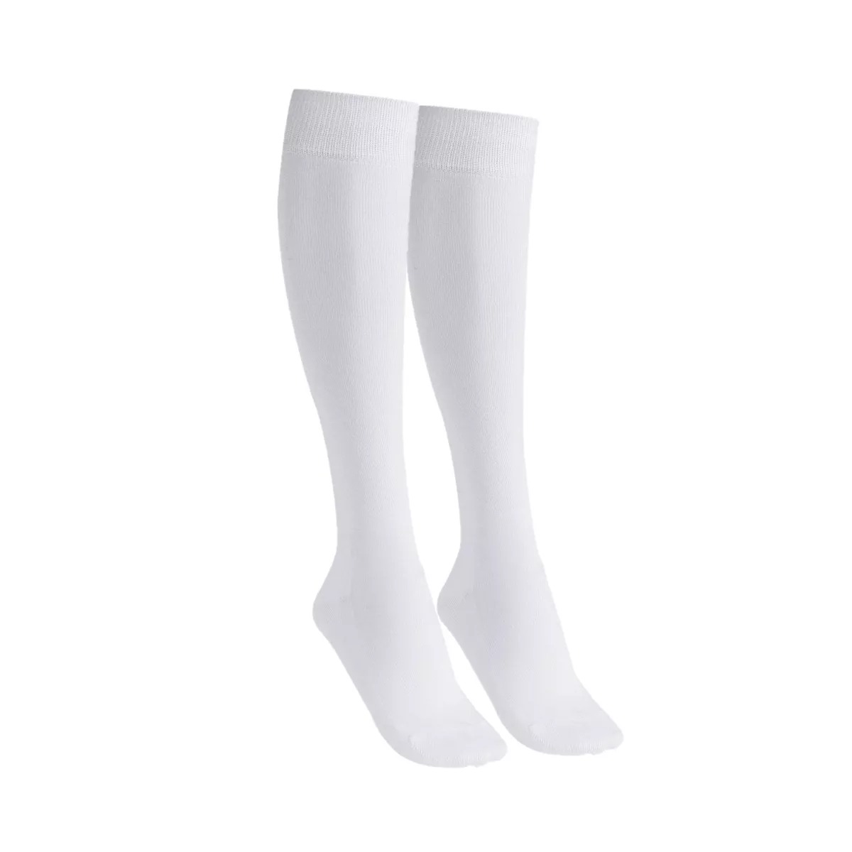 1177-Adult Striped Cotton Socks for Adults - White
