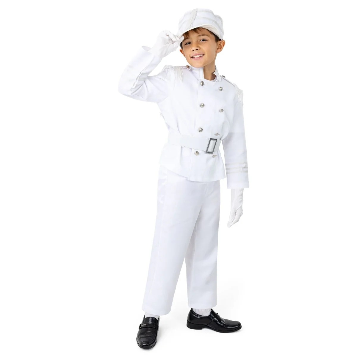 Picture of Dress Up America 1254-XL Marching Band Costume&#44; White - Extra Large - Age 16-18