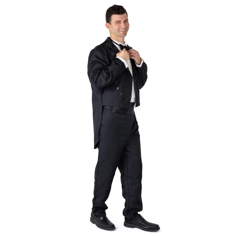 Picture of Dress Up America 1256-M Tuxedo Costume for Adults&#44; Black - Medium