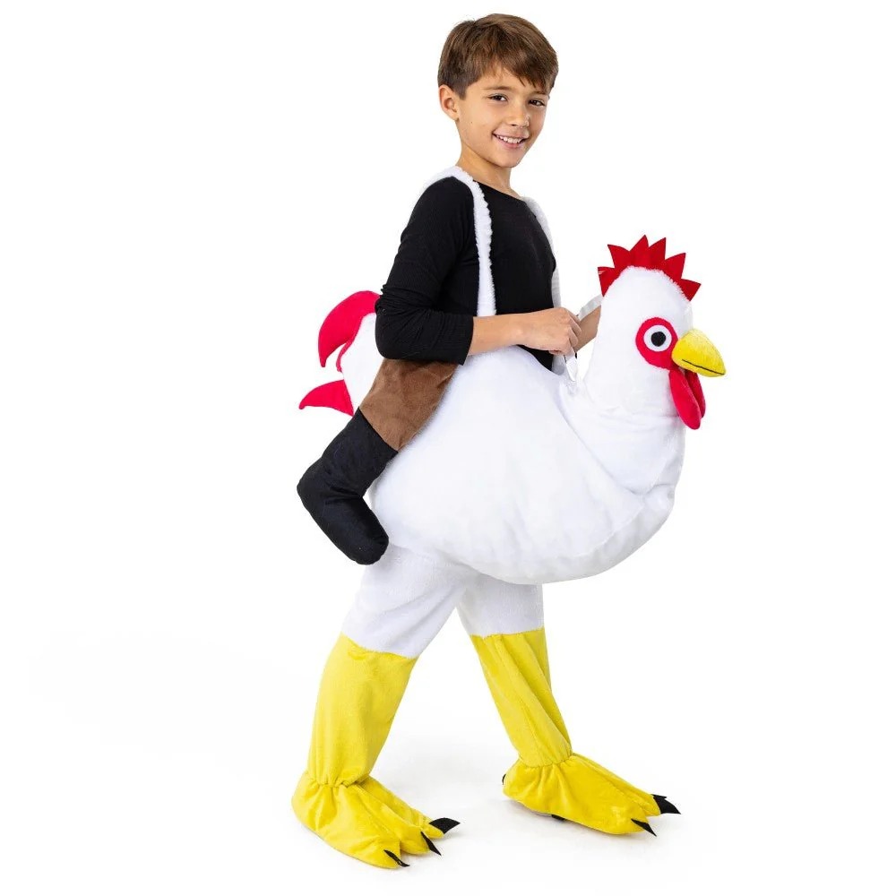 Picture of Dress Up America 1262-L-XL Ride-A-Chicken Costume for Kids - Large & Extra Large - Age 12 plus