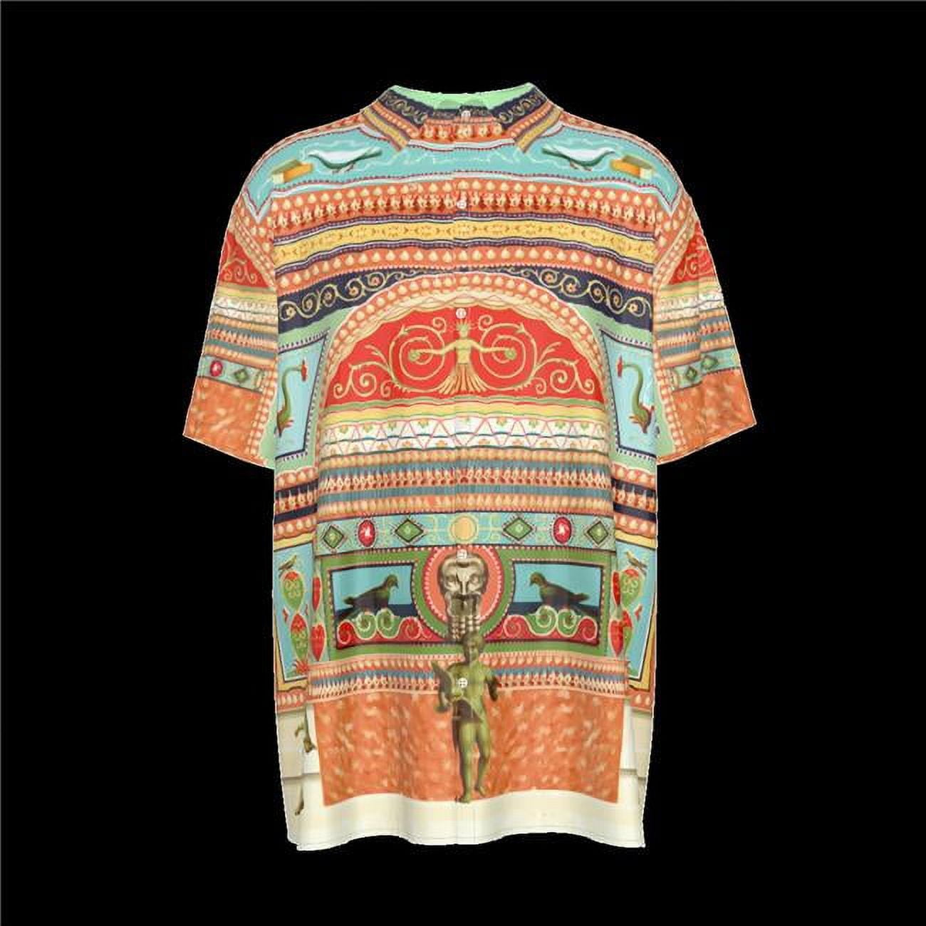Garys Beautiful Fountain Short Sleeve Button Shirts - Large