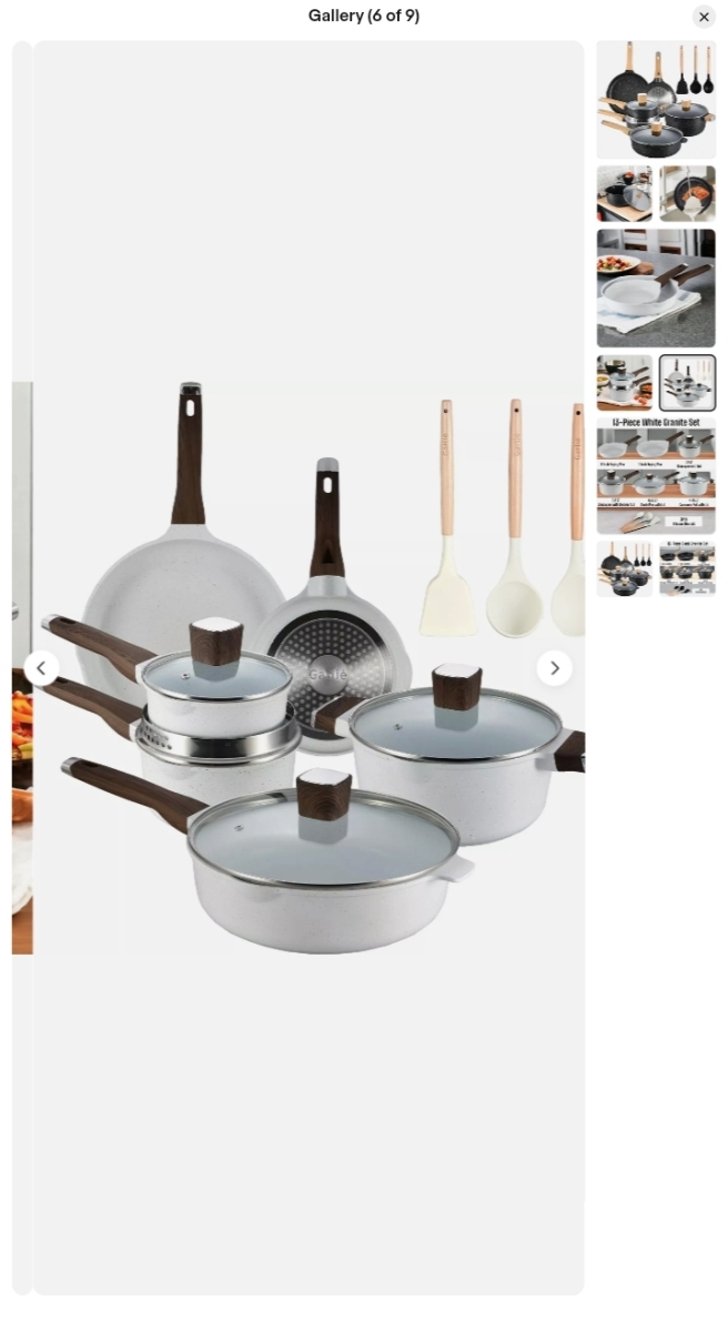 Picture of 13pcs Pots and Pans Set&#44; Nonstick Granite Set Cookware Kitchen Cooking Set
