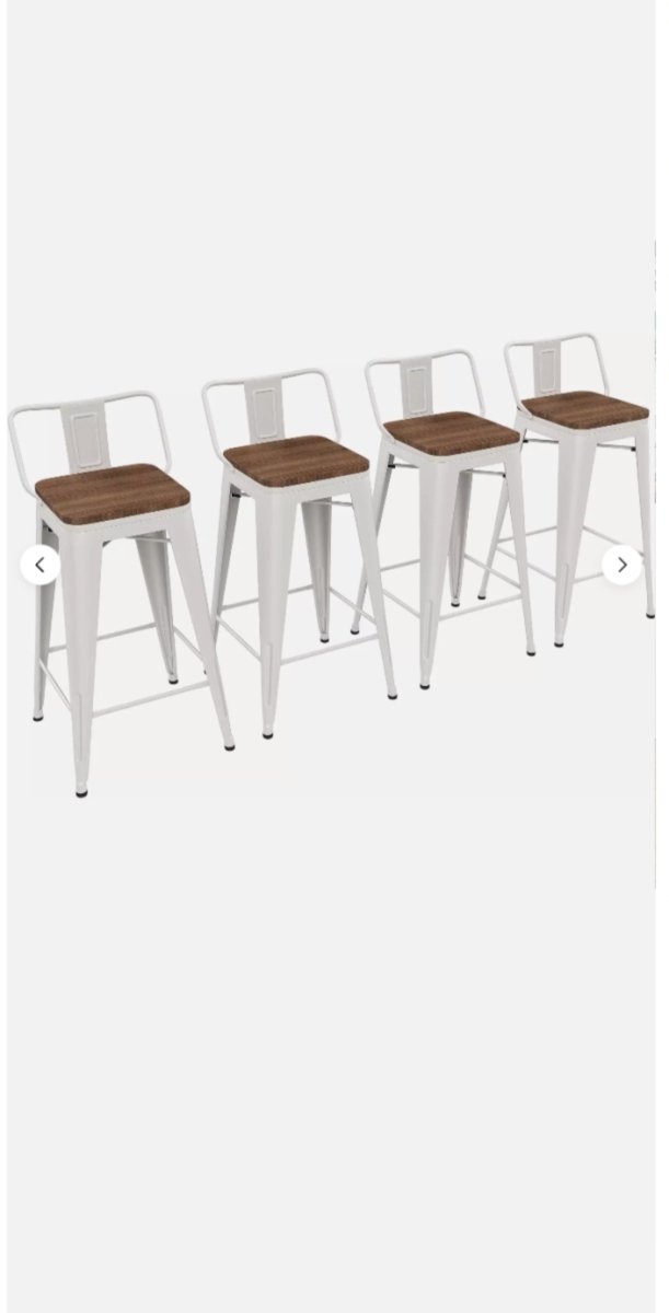 Picture of 212 Main 309 24 Inch Barstools Set of 4 Counter Height Bar Stools Farmhouse Kitchen Metal Bar