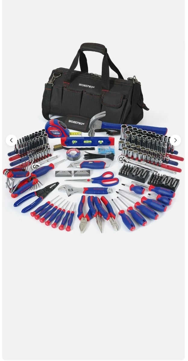 Picture of Workpro 335 WORKPRO 322PCS Mechanics Tool Sets Kit 6-Point Socket Ratchet Repair Tool W/ Bag
