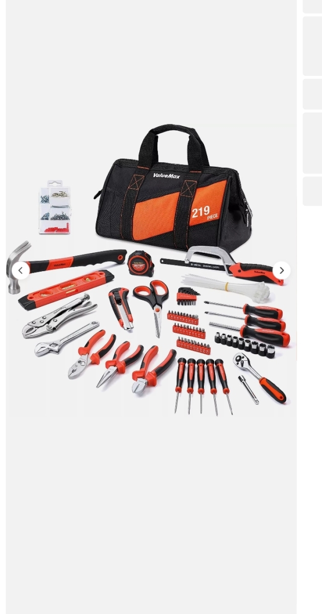 Picture of ValueMax 336 VALUEMAX 219Piece Home Tool Set General Basic Household Repairing Tool Kit w/Bag