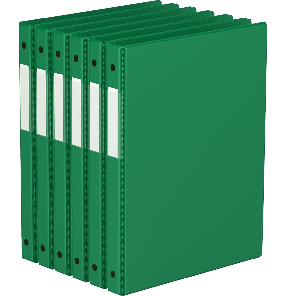 Premium Economy, Round Ring, Binder, 6 Pack (Green, 5/8')