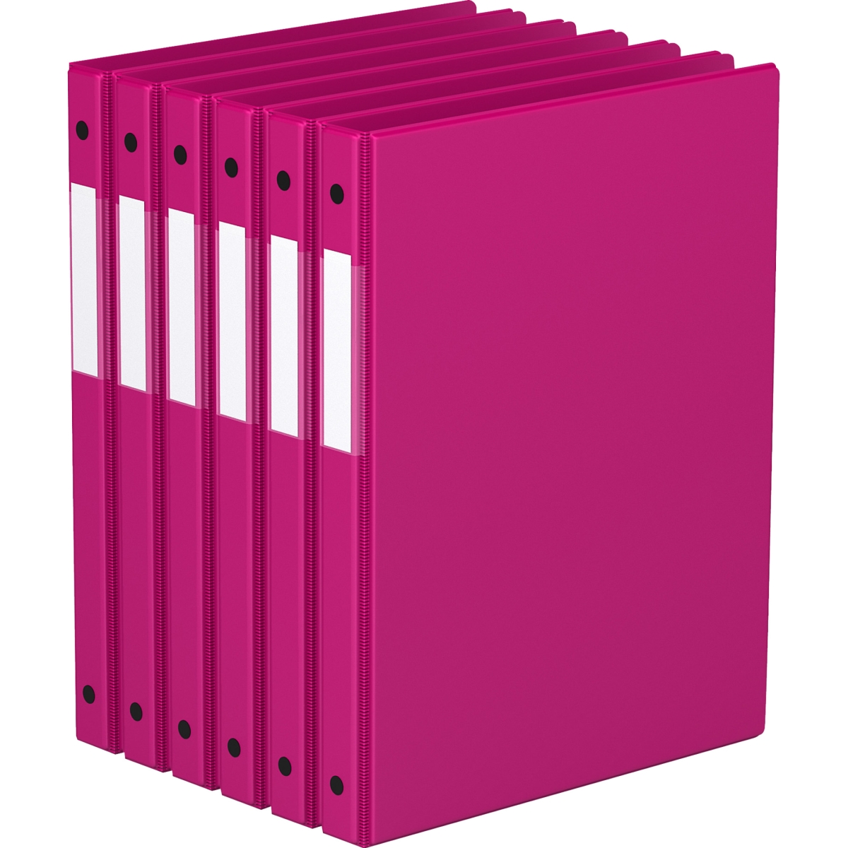 Premium Economy, Round Ring, Binder, 6 Pack (Pink, 5/8')