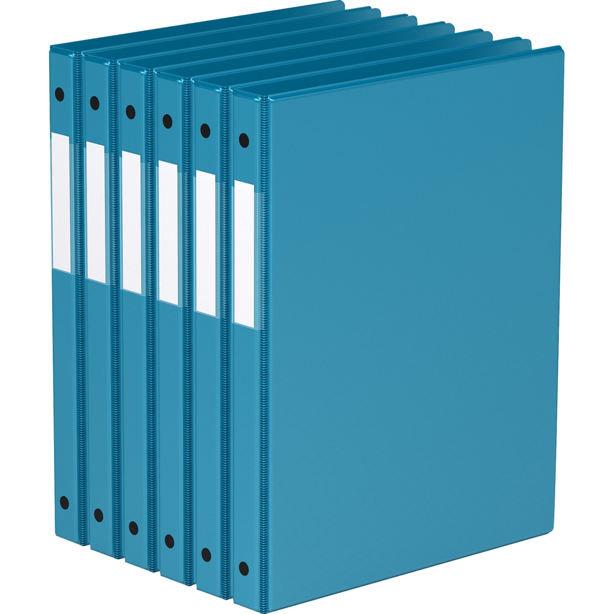 Premium Economy, Round Ring, Binder, 6 Pack (Turquois Blue, 5/8')