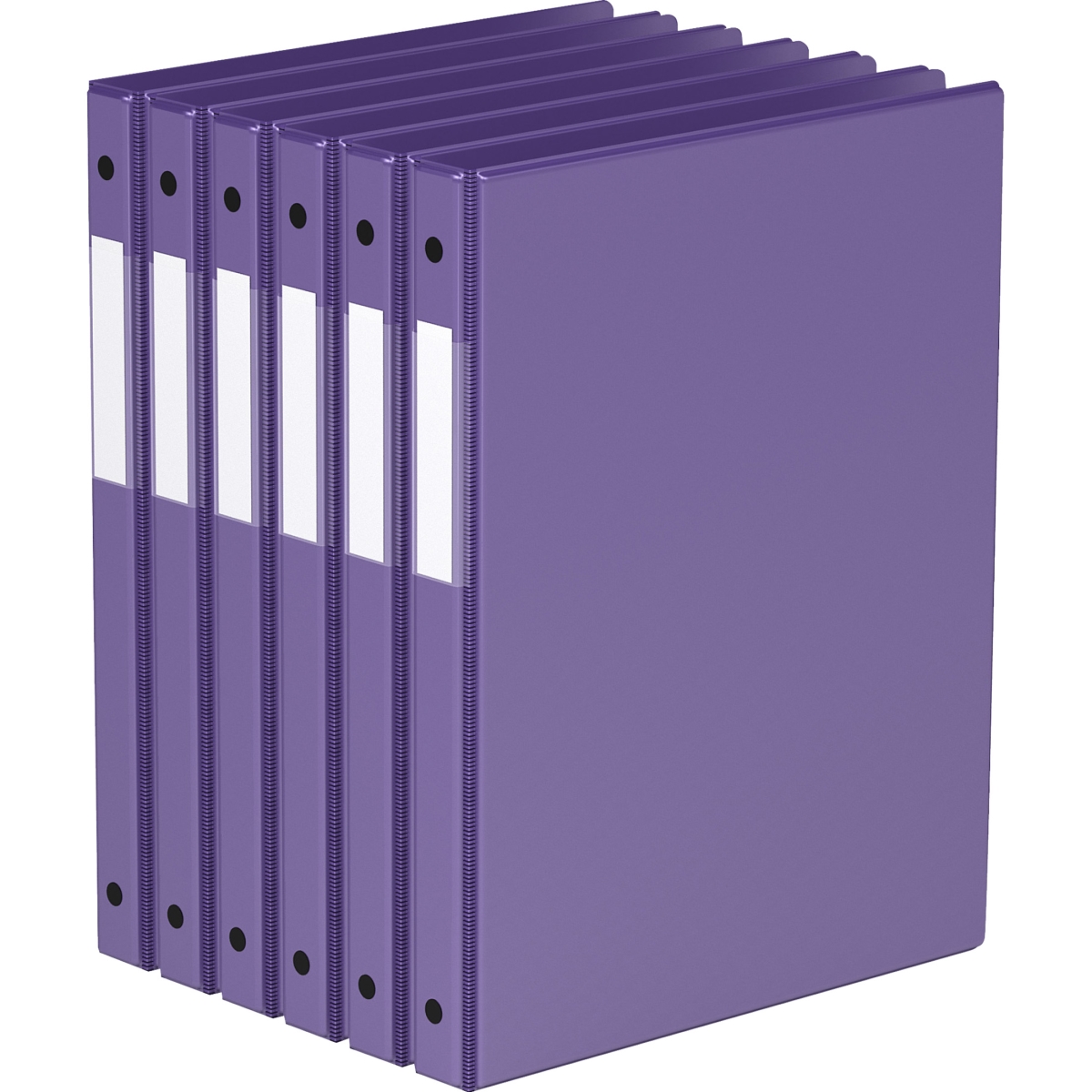 Premium Economy, Round Ring, Binder, 6 Pack (Purple, 5/8')