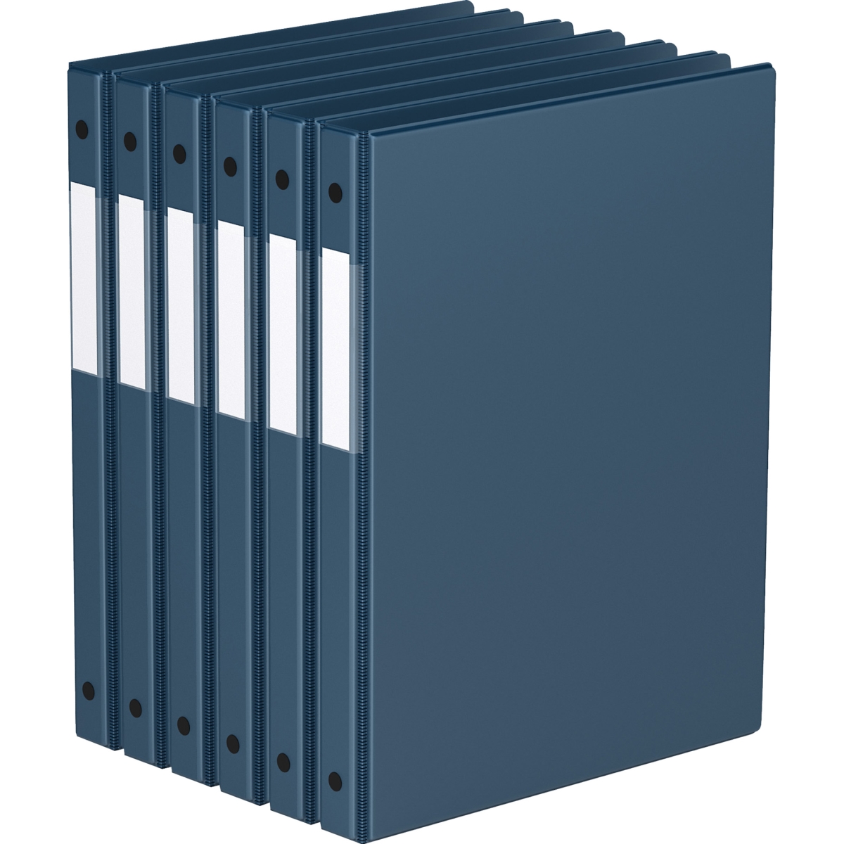 Premium Economy, Round Ring, Binder, 6 Pack (Navy Blue, 5/8')