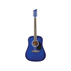 Picture of Jay Turser JJ45F-BLSB-A-U Dreadnaught Flamed Sunburst Guitar&#44; Blue
