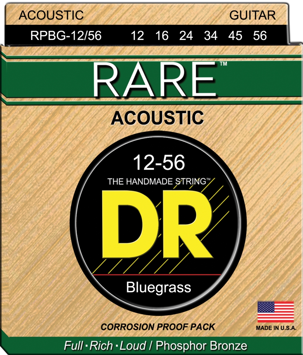 Picture of DR Handmade Strings RPBG-12-56-U 12-56 Gauge Rare Phosphor Bronze Acoustic Guitar