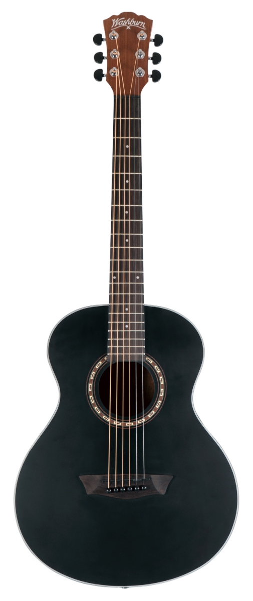 AGM5BMK-A-U G-Mini 5 Apprentice Series 7-8 Size Acoustic Guitar - Black Matte -  Washburn