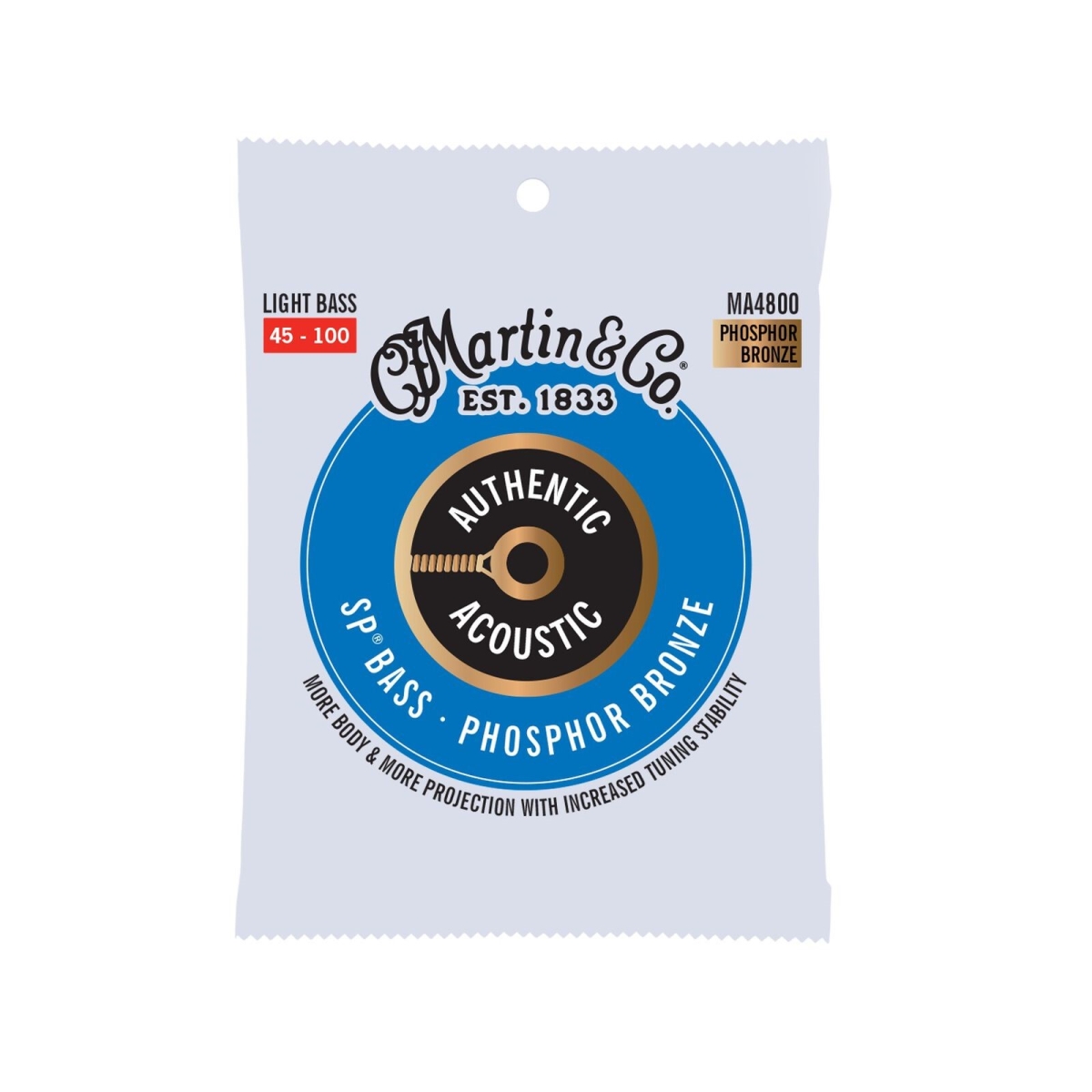 41Y19MA4800-U 45-100 Gauge Authentic Acoustic SP Light Bass Strings