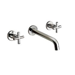 Picture of Dawn AB03 1035BN Dawn Wall Mounted Double-Handle Concealed Washbasin Mixer&#44; Brushed Nickel