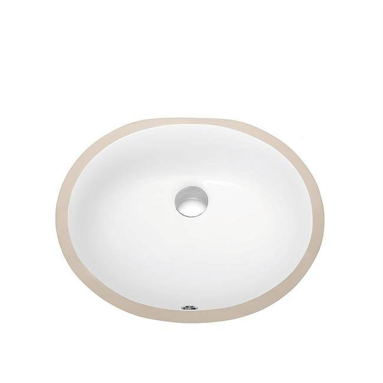 Picture of Dawn CUSN007A00 Under Counter Oval Ceramic Basin with Overflow, White