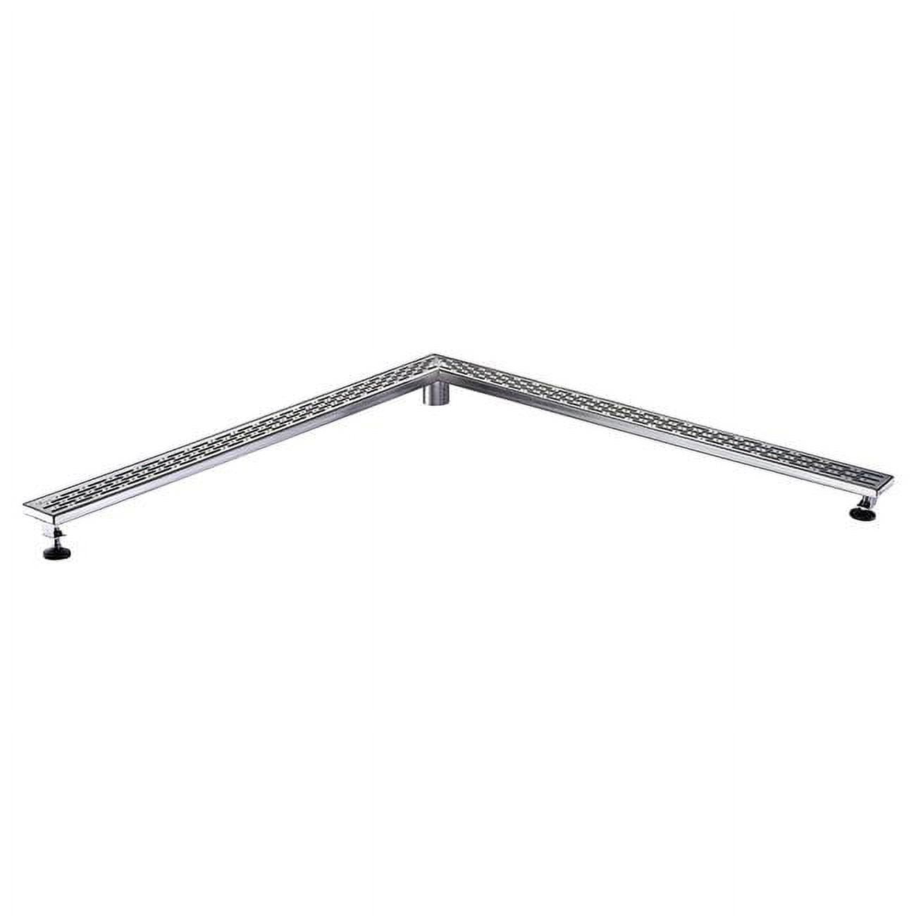 Rio Orinoco River Series Corner Shower Drain, L Shape, 36 x 36 in.