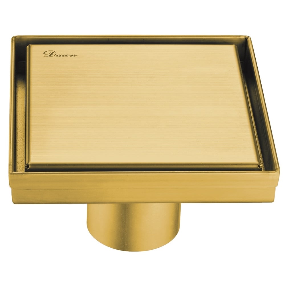 Picture of DAWN SVA050504MAG Dawn Volga River Series Shower square drain--18G&#44; 304 SS&#44; matte gold finish: 5Lx5Wx2D