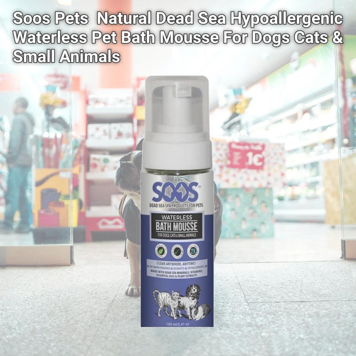 Picture of Soos Pets SP02004 Natural Dead Sea Hypoallergenic Waterless Pet Bath Mousse For Dogs, Cats & Small Animals