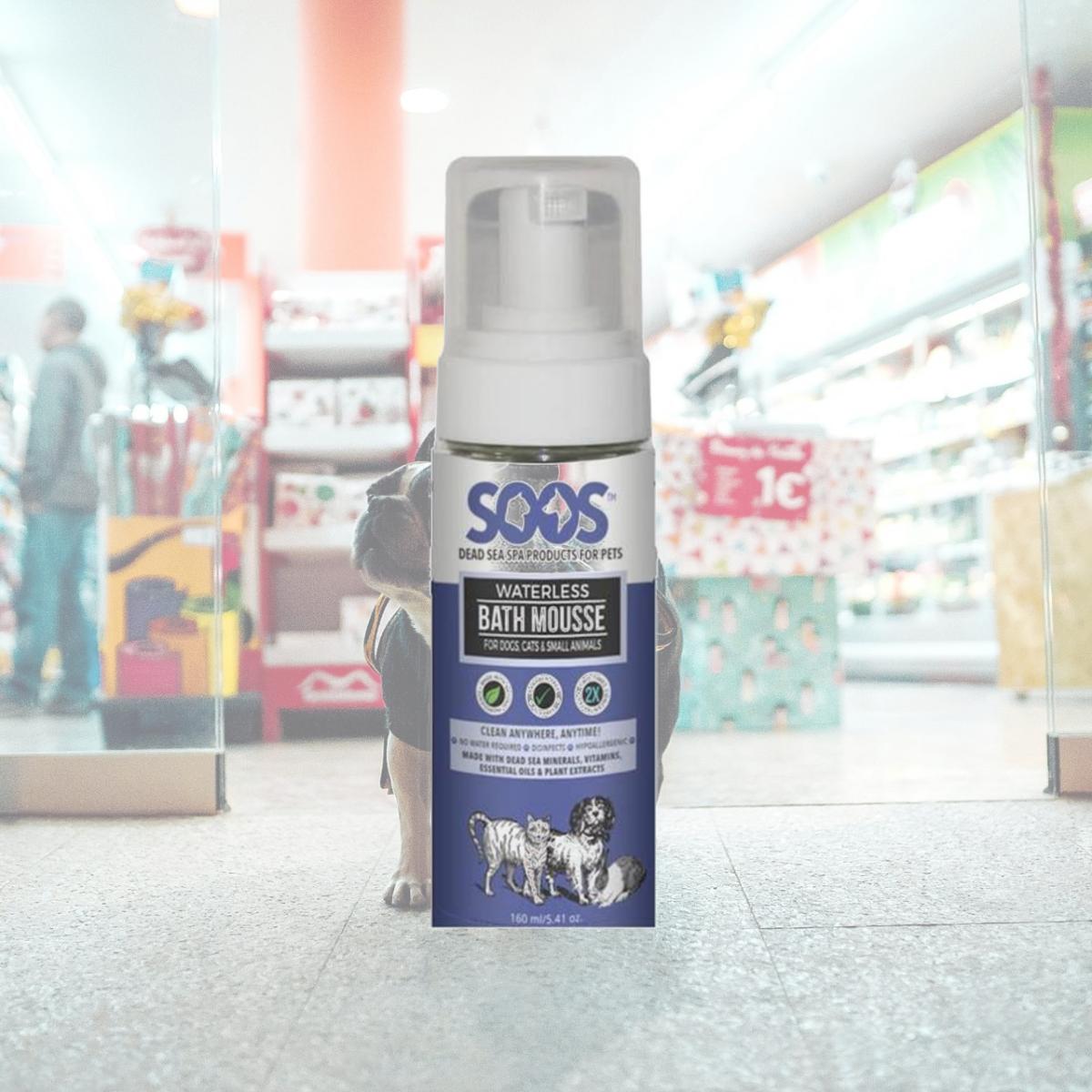 Picture of Soos Pets SP02004 Natural Dead Sea Hypoallergenic Waterless Pet Bath Mousse For Dogs, Cats & Small Animals
