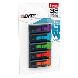 Picture of Emtec ECMMD32GC452P5 Flash Drive 32 GB C450 Slide - Pack of 5