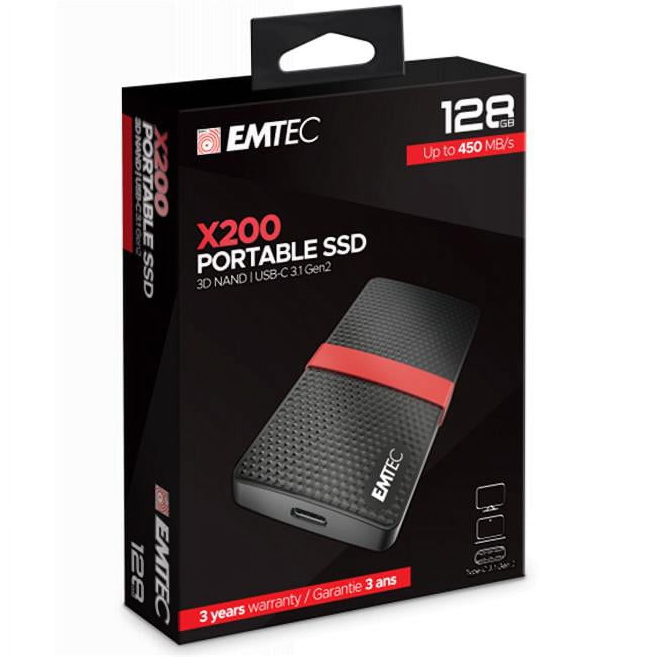 Picture of Emtec ECSSD128GX200 SSD 128GB 3.1 Gen2 X200 SSD Portable Retail