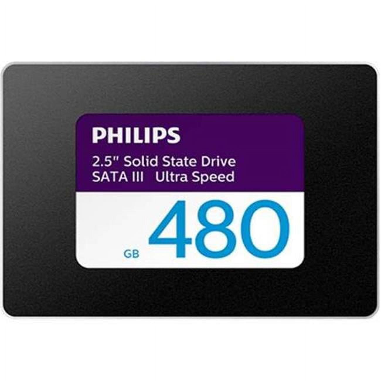 Picture of Philips PHSSDINT25480G01 Ultra Speed 480GB Internal SSD - 2.5 in. SATA III