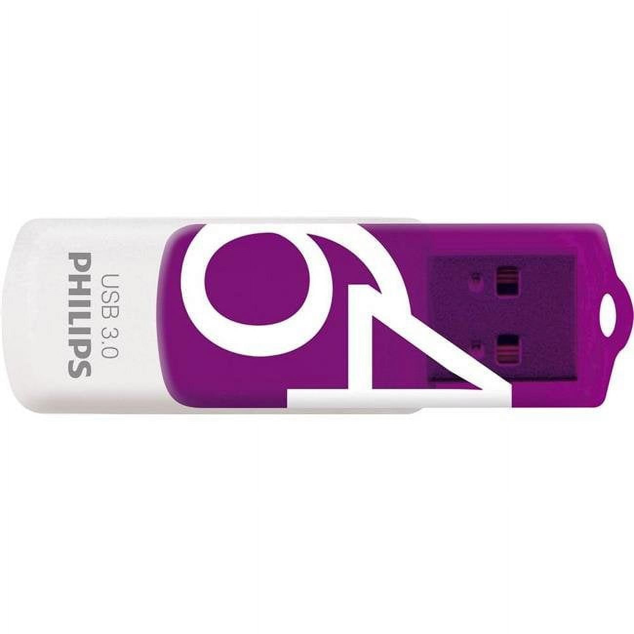 Picture of Philips PHMMD64GVIVU3 64GB VIVID 3.0 USB Stick, Purple