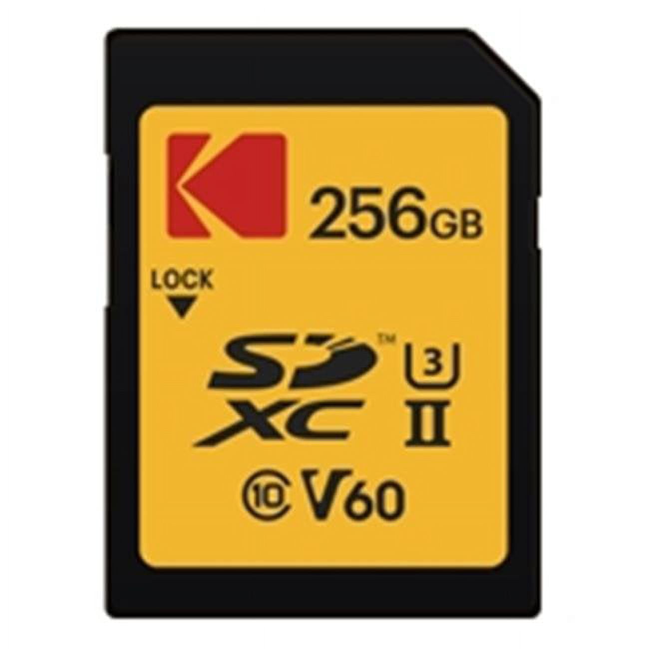 Picture of Kodak EKMSD256GUHS2V1K 256 GB UHS-II U3 V60 CL10 SD Memory Card