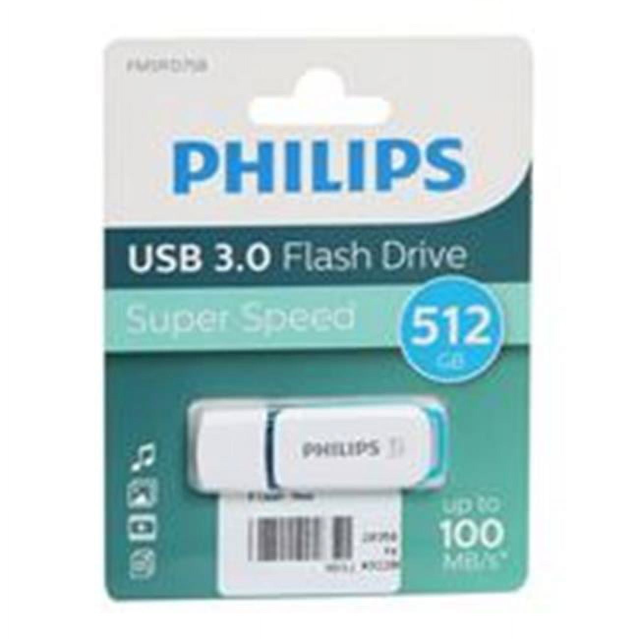 Picture of Philips PHUSB512GSNOWU3 USB3.1 Snow 512GB Flash Drive&#44; Ocean Blue