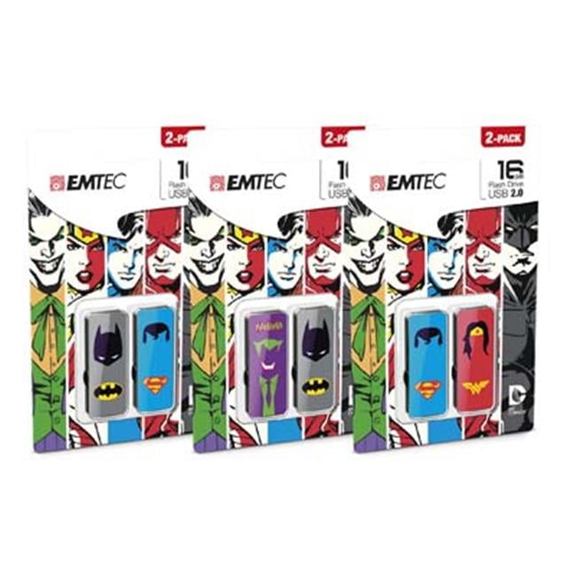 Picture of EMTEC ECMMD16GM700SHP2 Flash Drive - 16GB M700 Super Key, Pack of 2