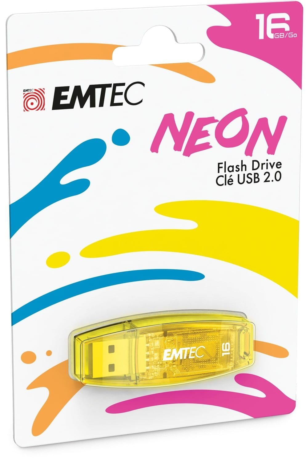 Picture of Emtec ECMMD16GC410NEOMIX USB 2.0 C410 16GB Neon USB Mixed Flash Drive