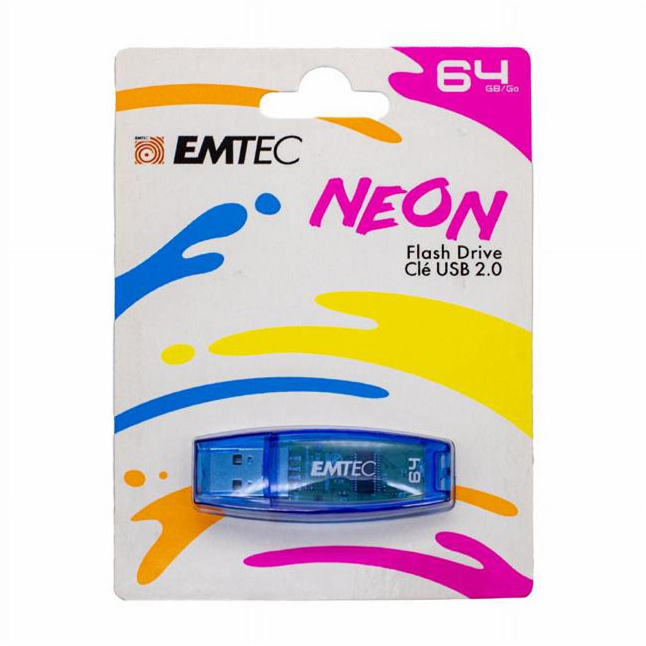 Picture of Emtec ECMMD64GC410NEO USB2.0 C410 Neon 64GB Flash Drive