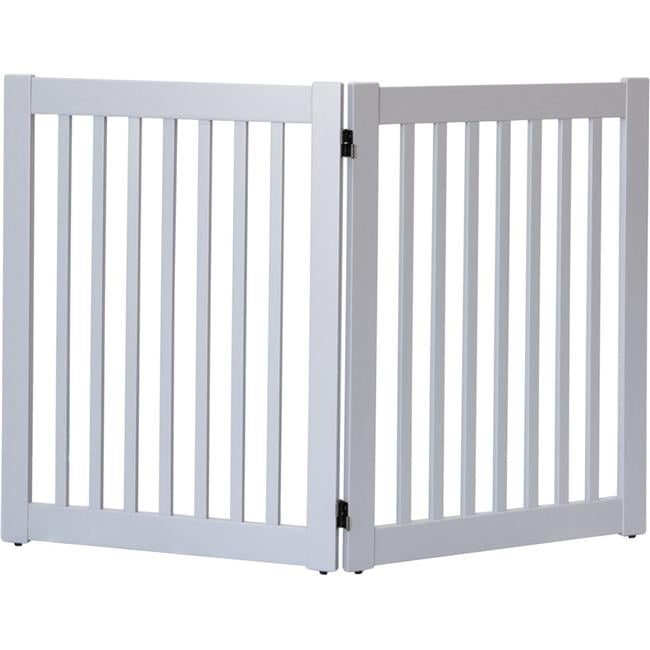 Picture of Dynamic Accents DA202 32 in. Highlander Series Solid Wood Pet Gate&#44; Pumice Grey - 2 Panel