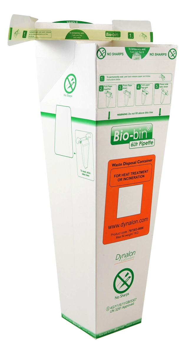 797303-0006 Bio-Bin Pipette Model, 6x6x15' 6L CS/40