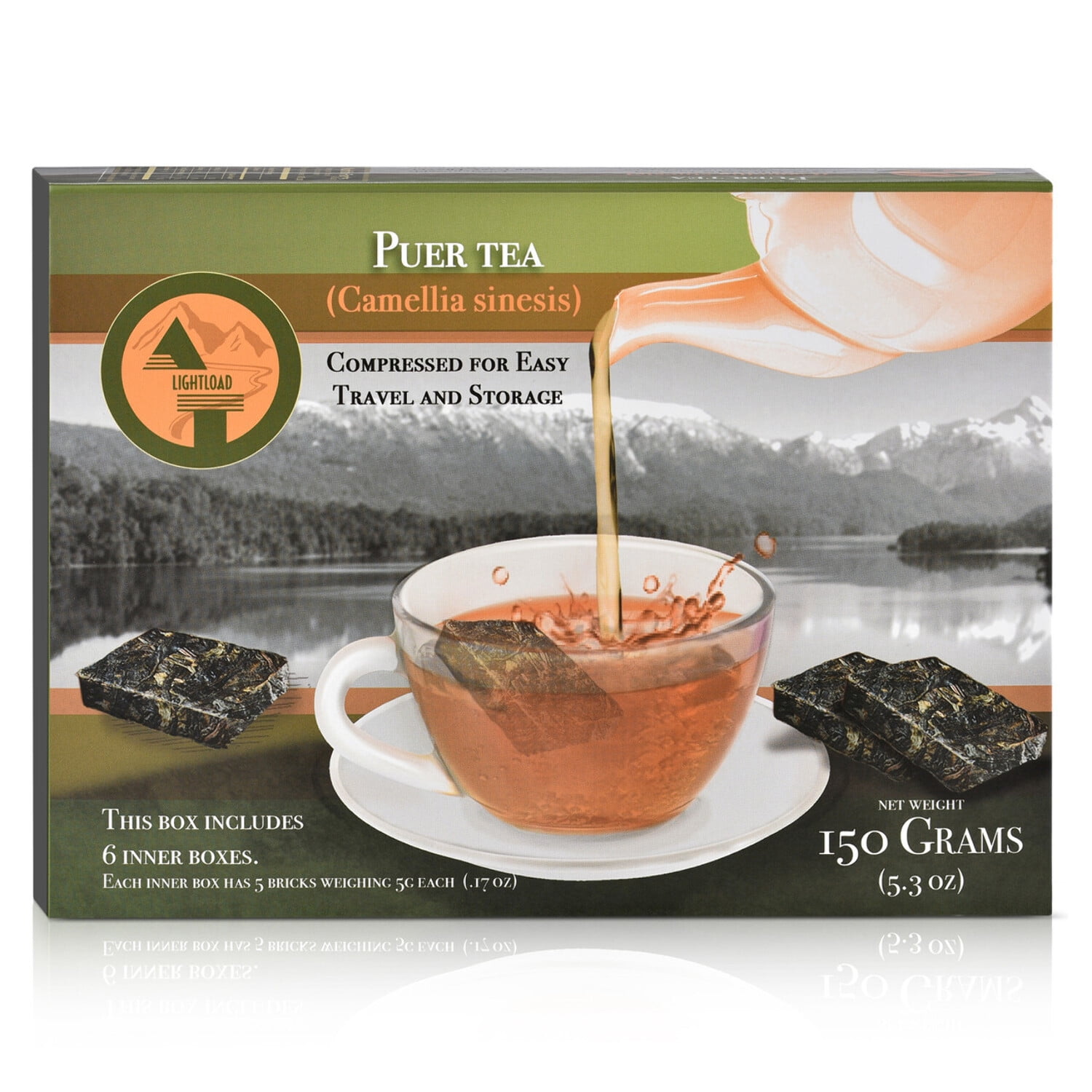 Picture of Lightload Tea giftbox Tea Real Leaf Puerh in Gift Box - Box of 6